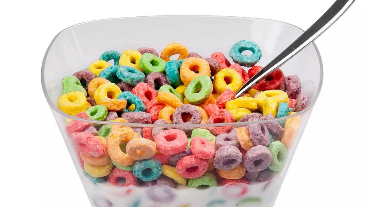 Sugary breakfast cereals and soft drinks