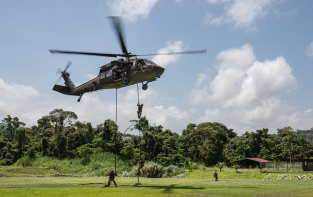 JTF-Bravo UH-60 Blackhawk out of Soto Can Air Base, Honduras (Pic credit: @JTF_Bravo/X) A JTF-Bravo UH-60 Blackhawk out of Soto Can Air Base, Honduras (Pic credit: @JTF_Bravo/X)