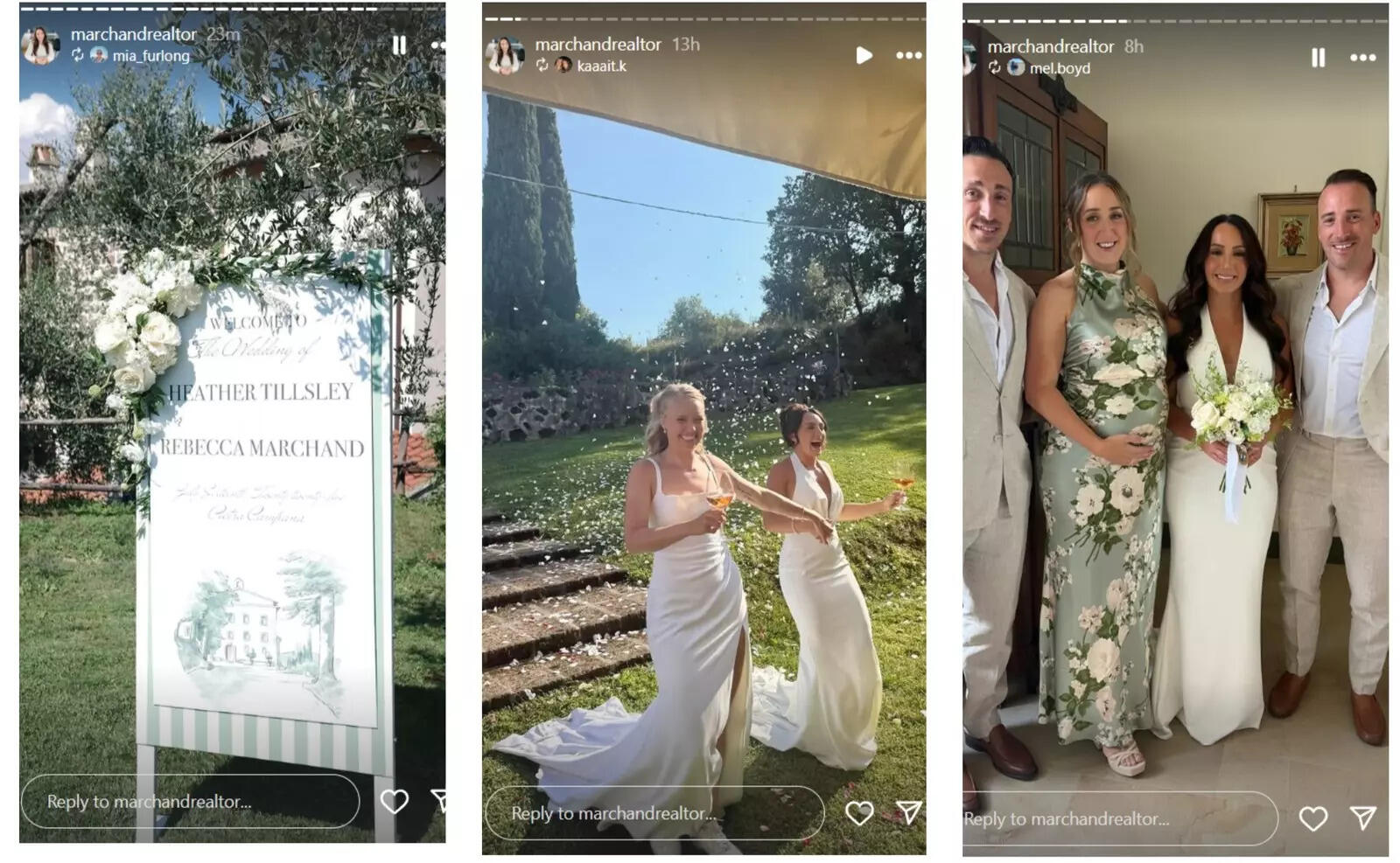 Rebecca Marchand weds longtime partner Heather Tillsley in Italy