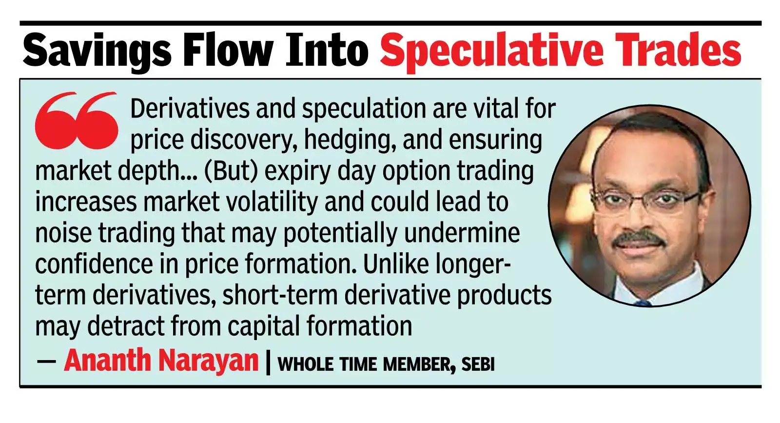 Savings flow into speculative trades Long-term F&O contracts can reduce volatility: Sebi official
