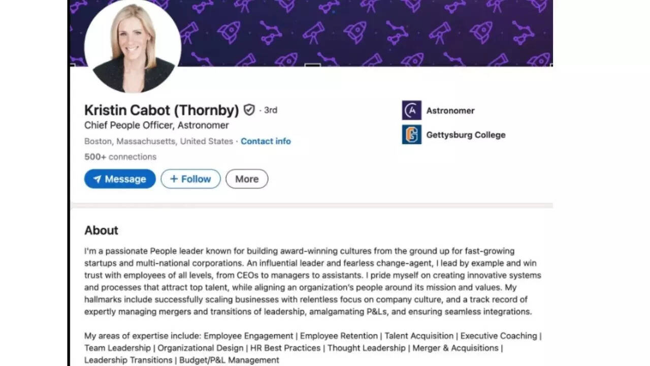 Kristin Cabot old LinkedIn post resurfaces amid ColdplayGate ‘kiss cam’