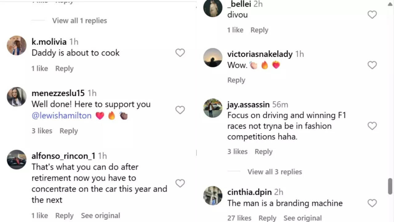 ​Reactions to Lewis Hamilton's post​