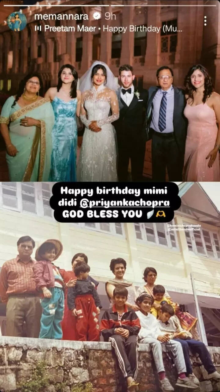 Mannara Chopra and Priyanka Chopra post
