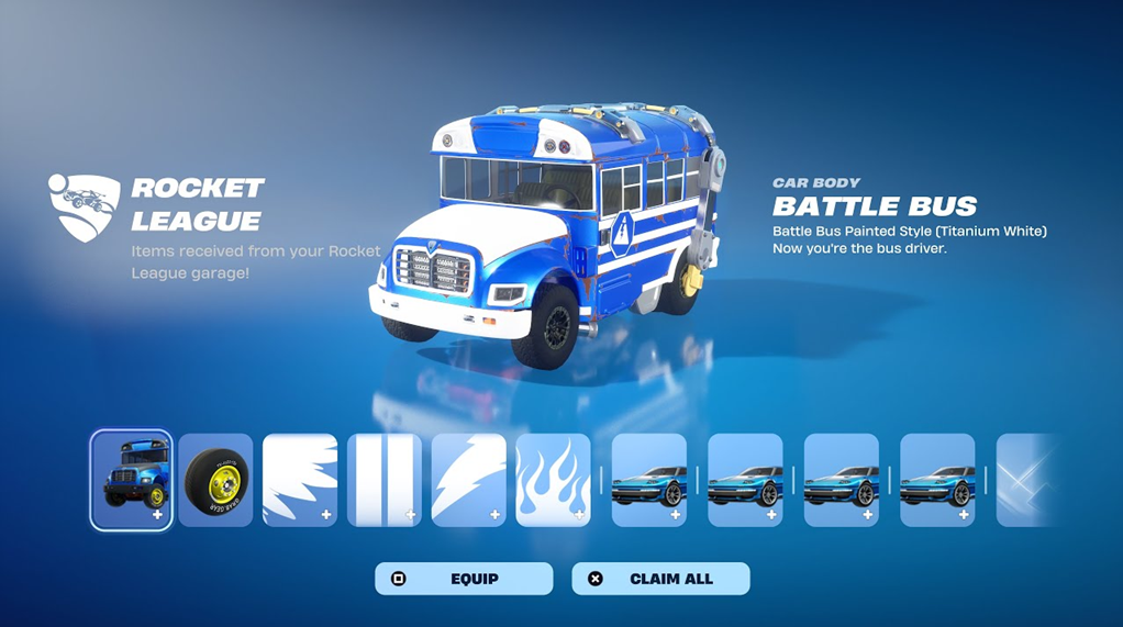 The Battle Bus SUV Bundle in Fortnite can be purchased from the in-game store. | Image via Epic Games. fortnite-battle-bus-suv-free