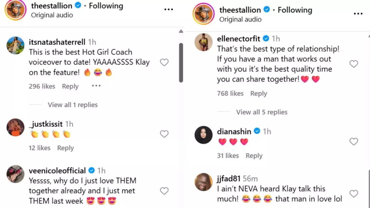 Reactions to Megan Thee Stallion's post