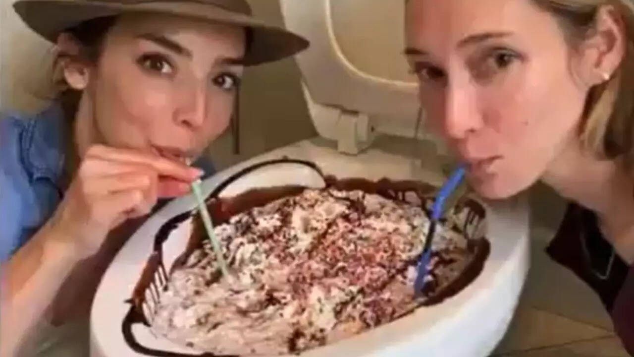 Toilet bowl ice cream sundae