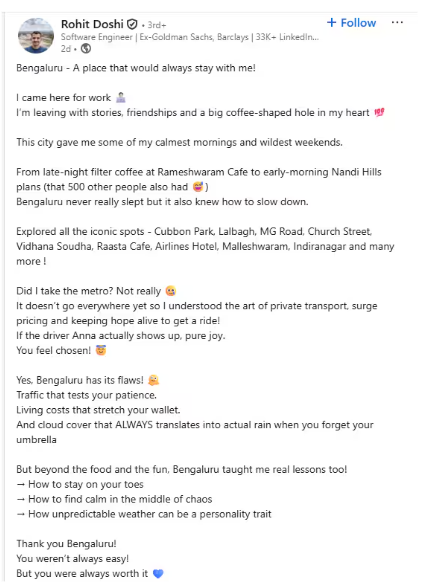 Credits: Rohit Doshi @LinkedIn