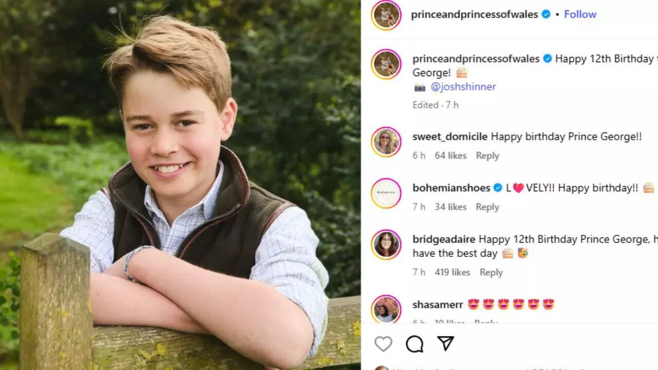 Netizens shower Prince George with love