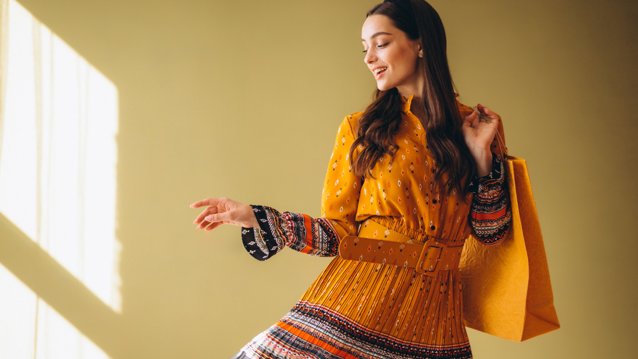 Add a pop of mango hue to your OOTD Add a pop of mango hue to your OOTD
