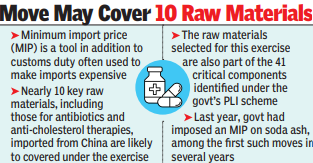 Move may cover 10 raw materials