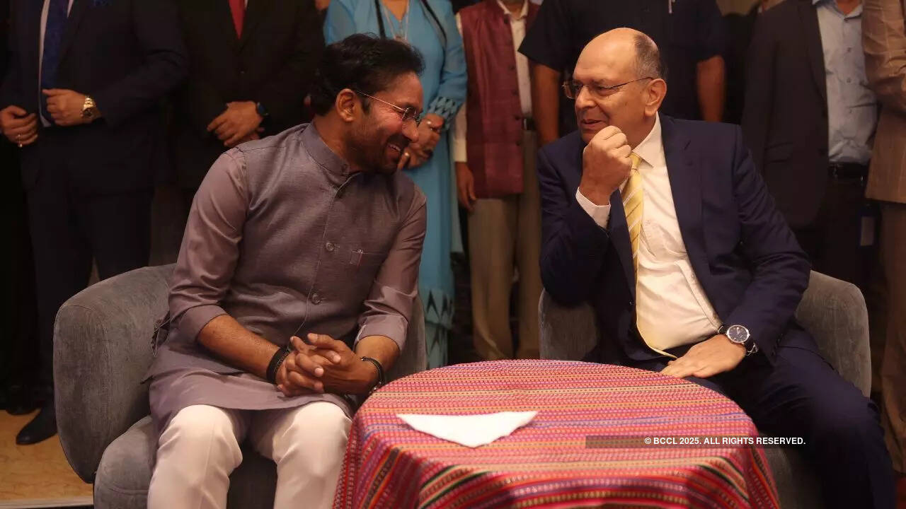 Chief Guest, G. Kishan Reddy in conversation with Ambassador of Peru to India, Javier Paulinich Chief Guest, G. Kishan Reddy in conversation with Ambassador of Peru to India, Javier Paulinich