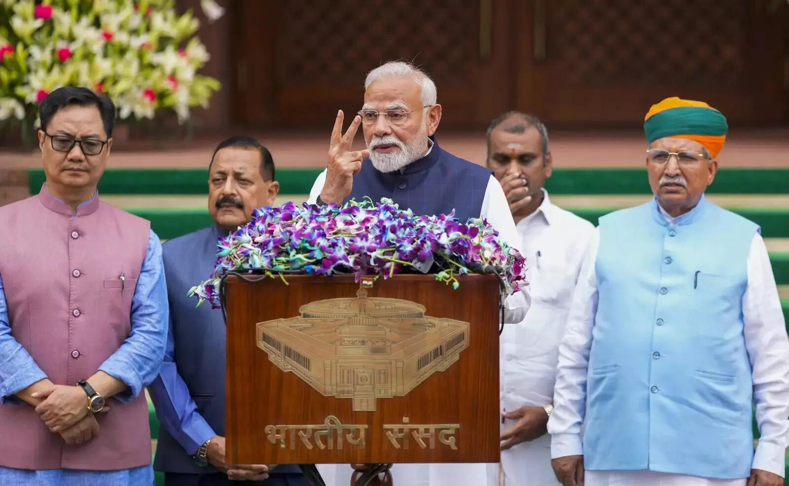 Prime Minister Narendra Modi addresses the media on the first day of the Monsoon session of Parliament (PTI) Monsoon Session of Parliament.