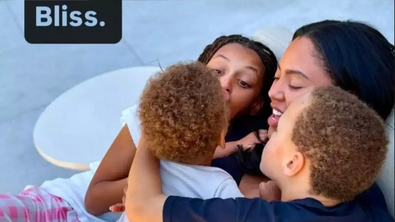 Ayesha Curry shares a blissful moment with kids, Image via Instagram Ayesha Curry shares a blissful moment with kids