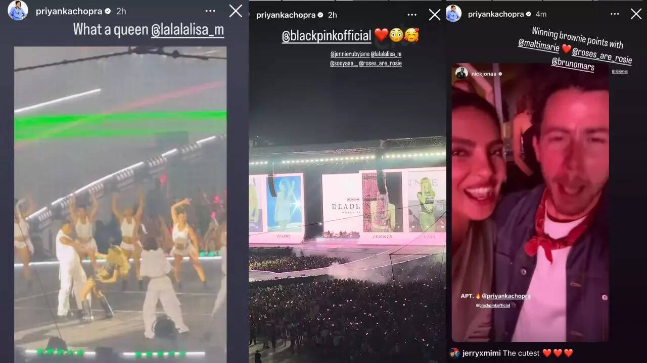 Priyanka-Nick at BLACKPINK’s Deadline concert