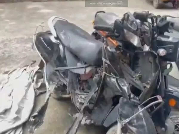 5-year-old girl killed as speeding car rams into two-wheeler in Noida 5-year-old girl killed as speeding car rams into two-wheeler in Noida