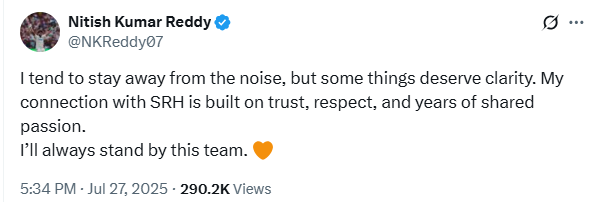 Nitish Reddy tweet Nitish Reddy tweet