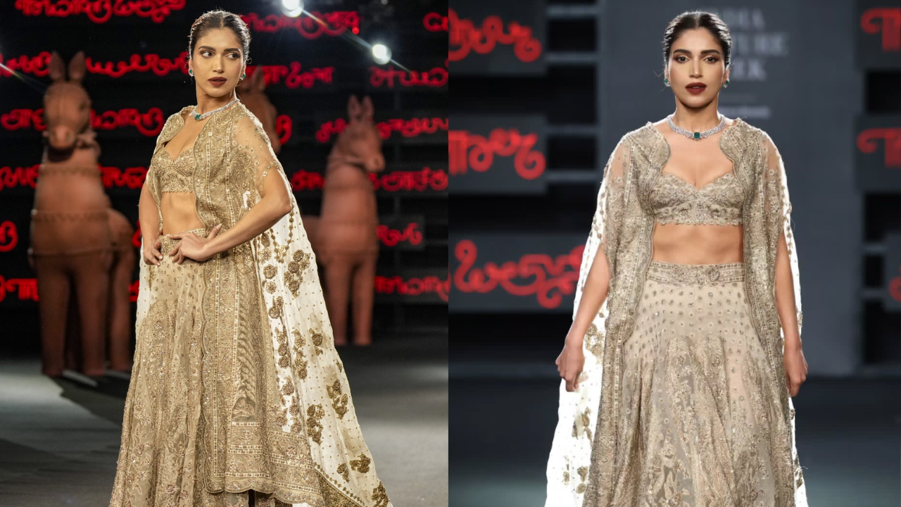 Bhumi turned showstopper for designer Ritu Kumar
