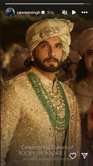 Historia de Instagram de Ranveer Singh