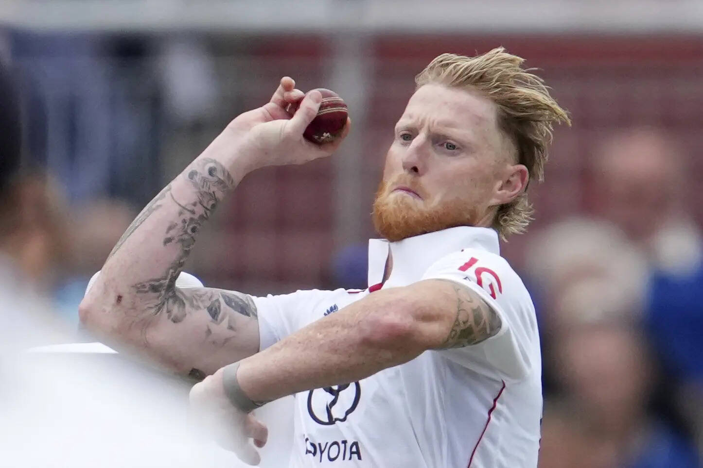 Ben Stokes took a fee and scored a century during the fourth Test against India at Old Trafford. (AP) Ben stokes