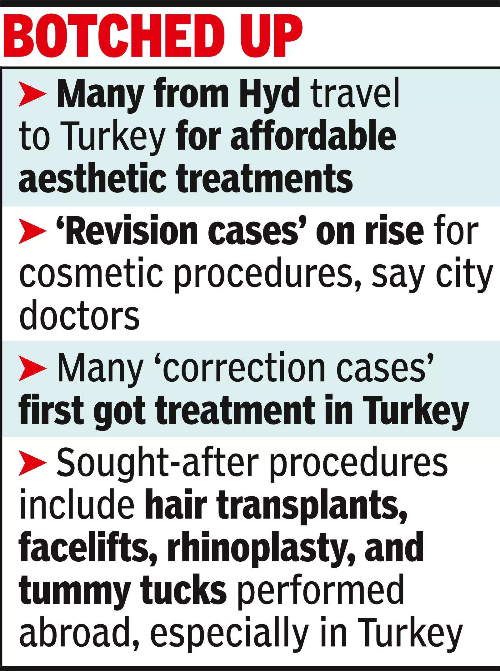 Hyderabadis rush for ‘corrections’ after Turkey cosmetic ops go awry