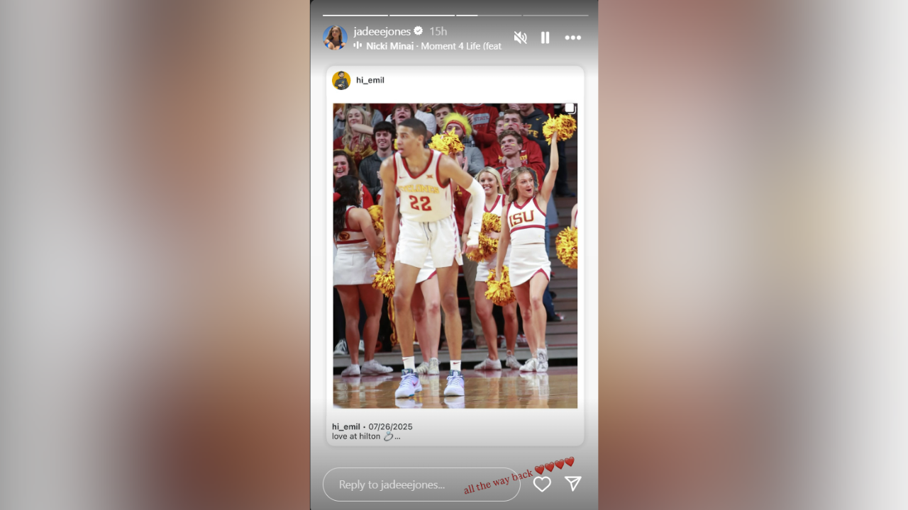 Jade Jones and Tyrese Haliburton