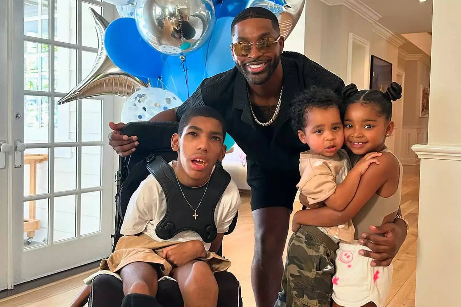 Khloe Kardashian and Tristan Thompson kids with Amari.