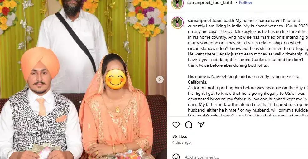 An Indian woman appealed to ICE to deport her husband who made a fake claim to get asylum in the country. An Indian woman appealed to ICE to deport her husband who made a fake claim to get asylum in the country.
