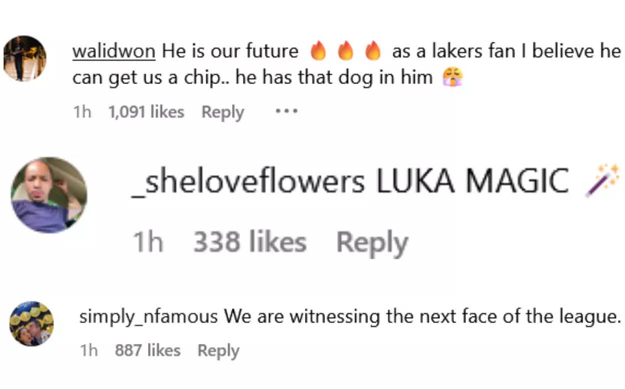 Netizens reacted to Luka Doncic's post