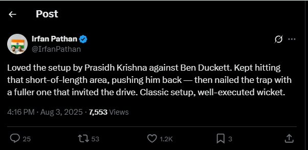 Irfan Pathan on X (Screengrab) Irfan Pathan on X (Screengrab)