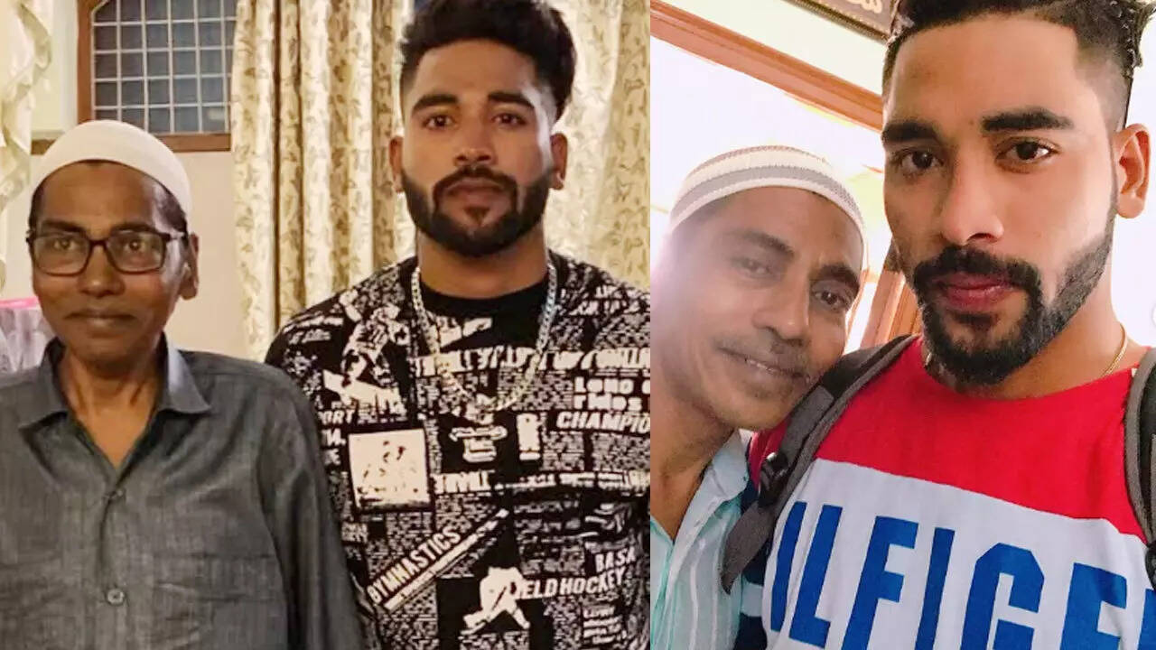 Mohammed Siraj with his late father. (Image: Special Arrangement) Siraj-Father-s