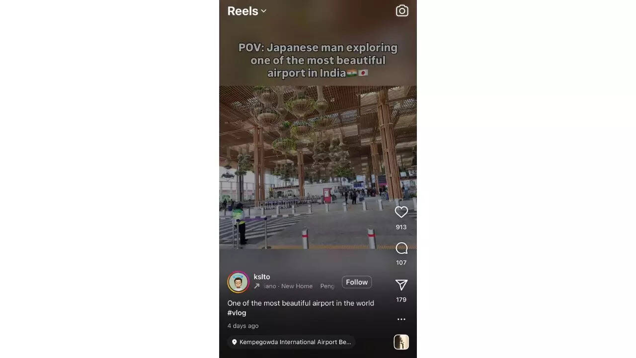 “This feels like a five-star hotel”: Japanese vlogger's reel on Bengaluru Airport wins hearts