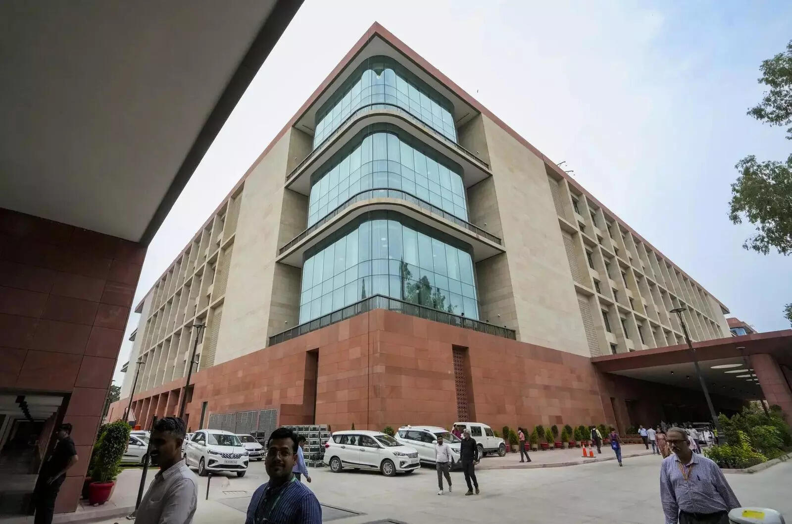 A view of the Kartavya Bhawan - 3 during its curtain raiser ceremony, in New Delhi.