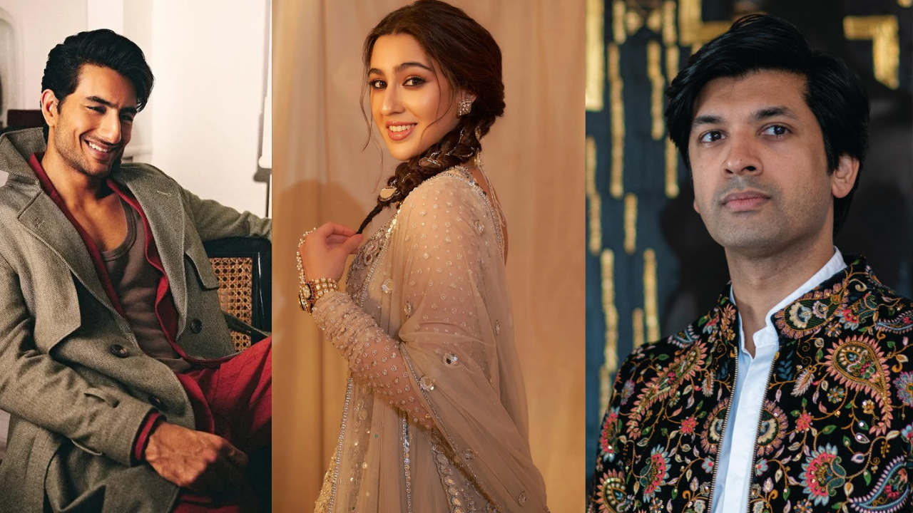 (Image Credits: Pinterest) Ibrahim, Sara Ali Khan, and Amar Singh