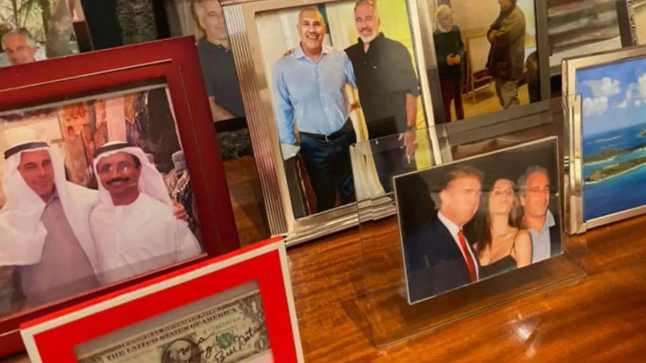 Photographs from the inside of Epstein's mansion