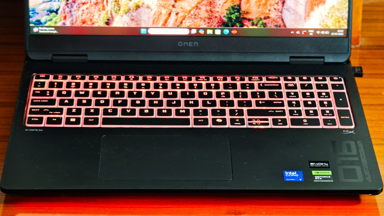 The keyboard has a splash of RBG, but not too much