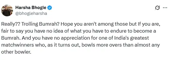 Harsha Bhogle Tweet Harsha Bhogle Tweet