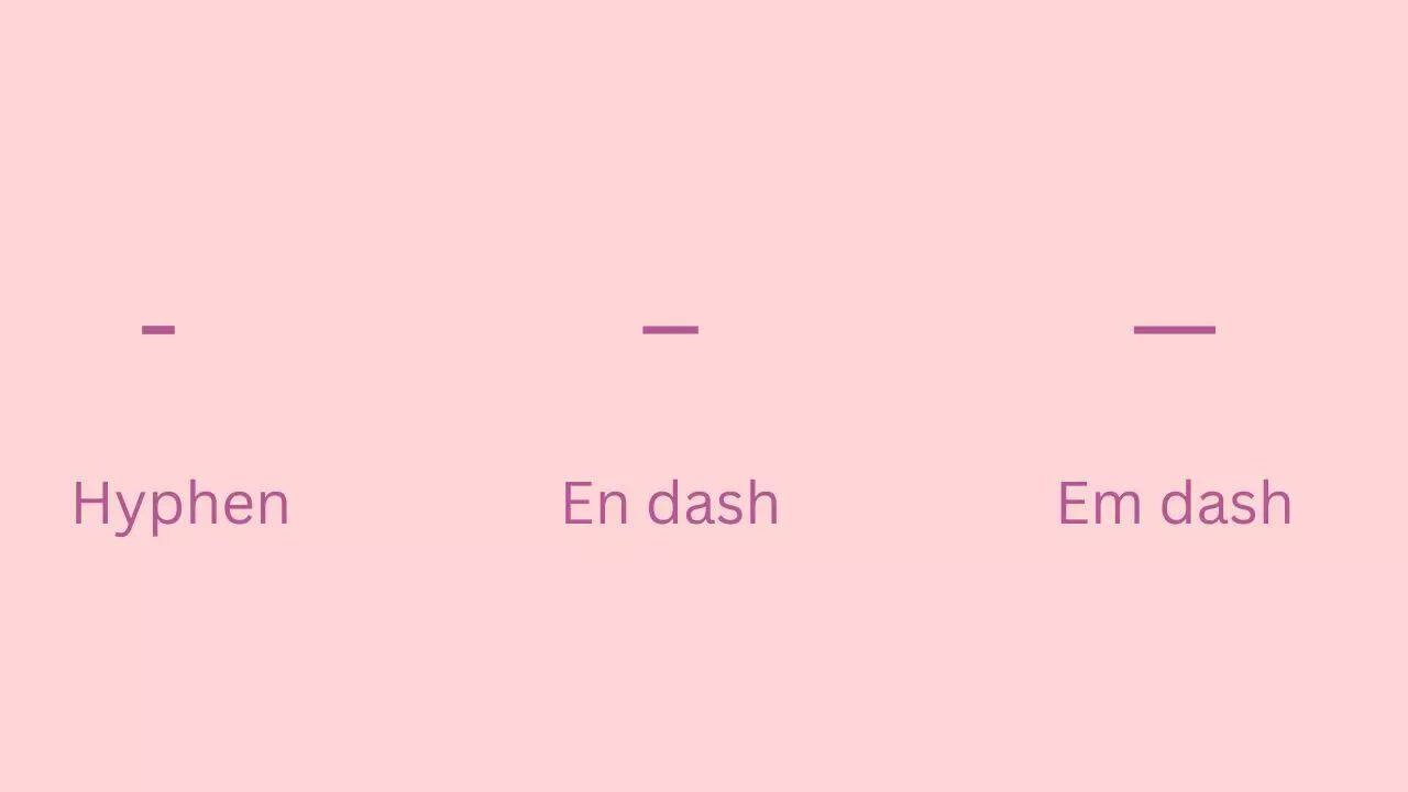 What is the difference between a hyphen, an en dash and an em dash?