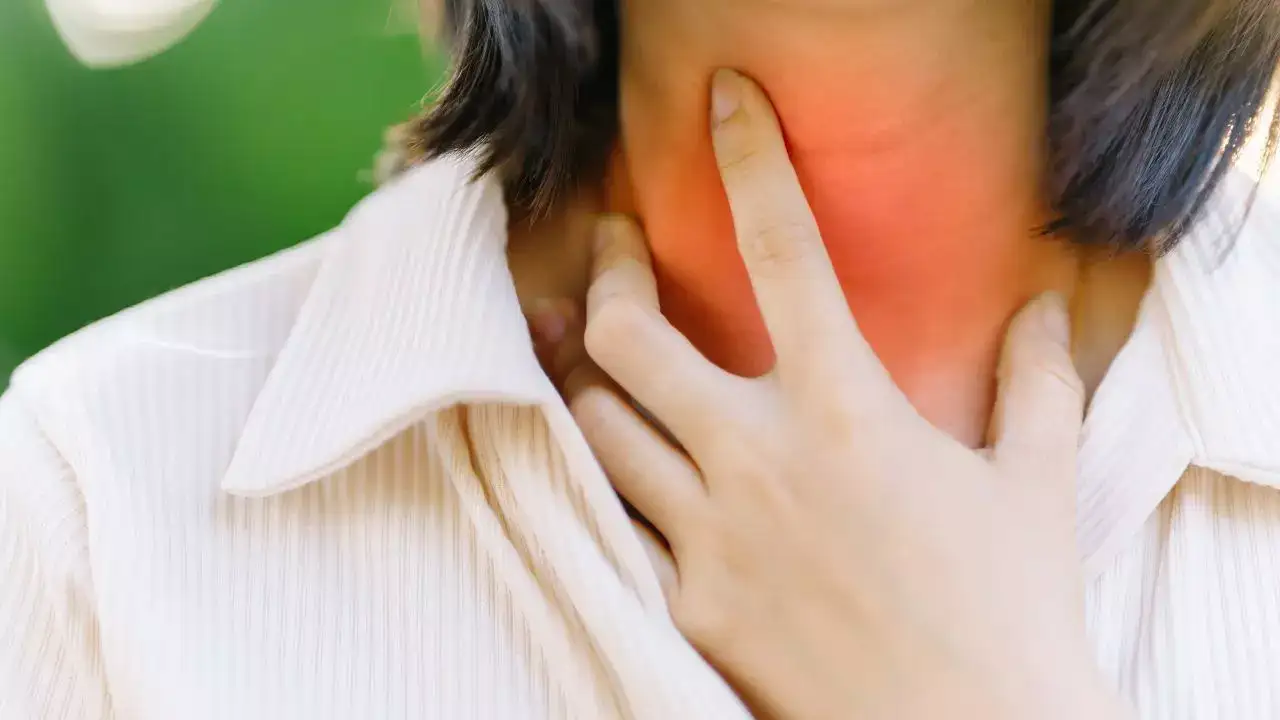 Swelling or enlargement in the neck area