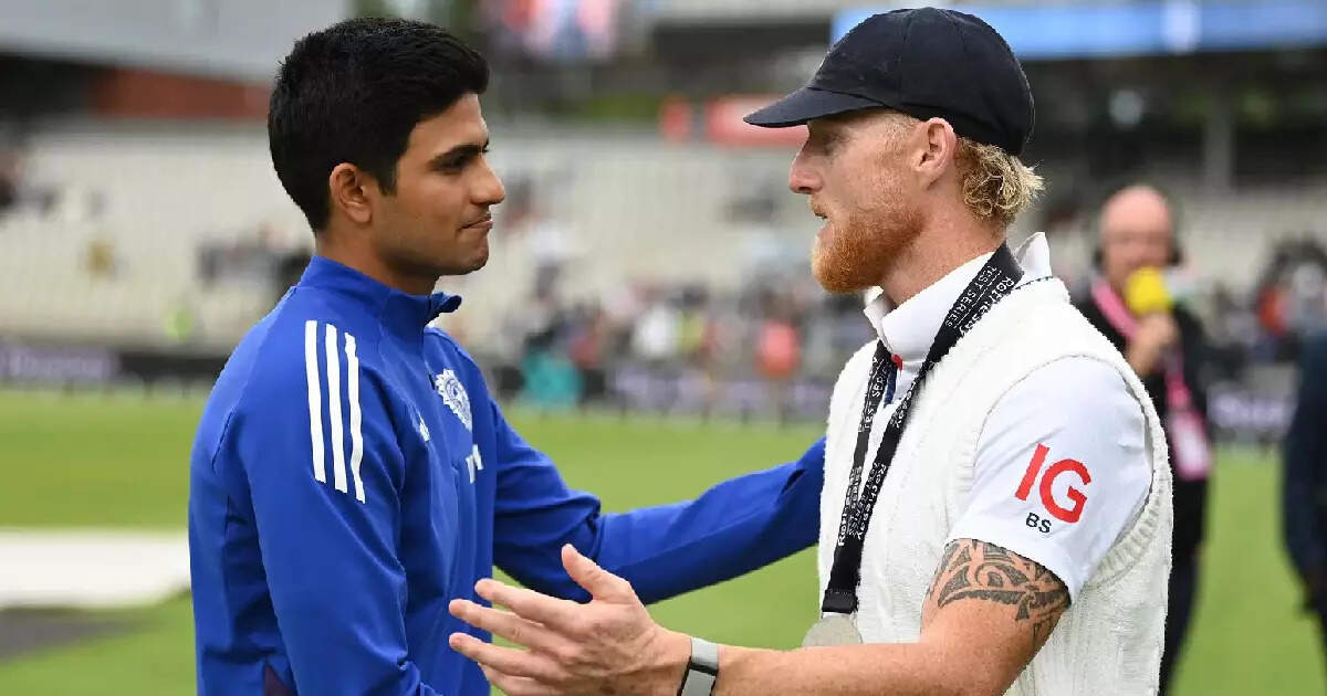 Shubman Gill with Ben Stokes