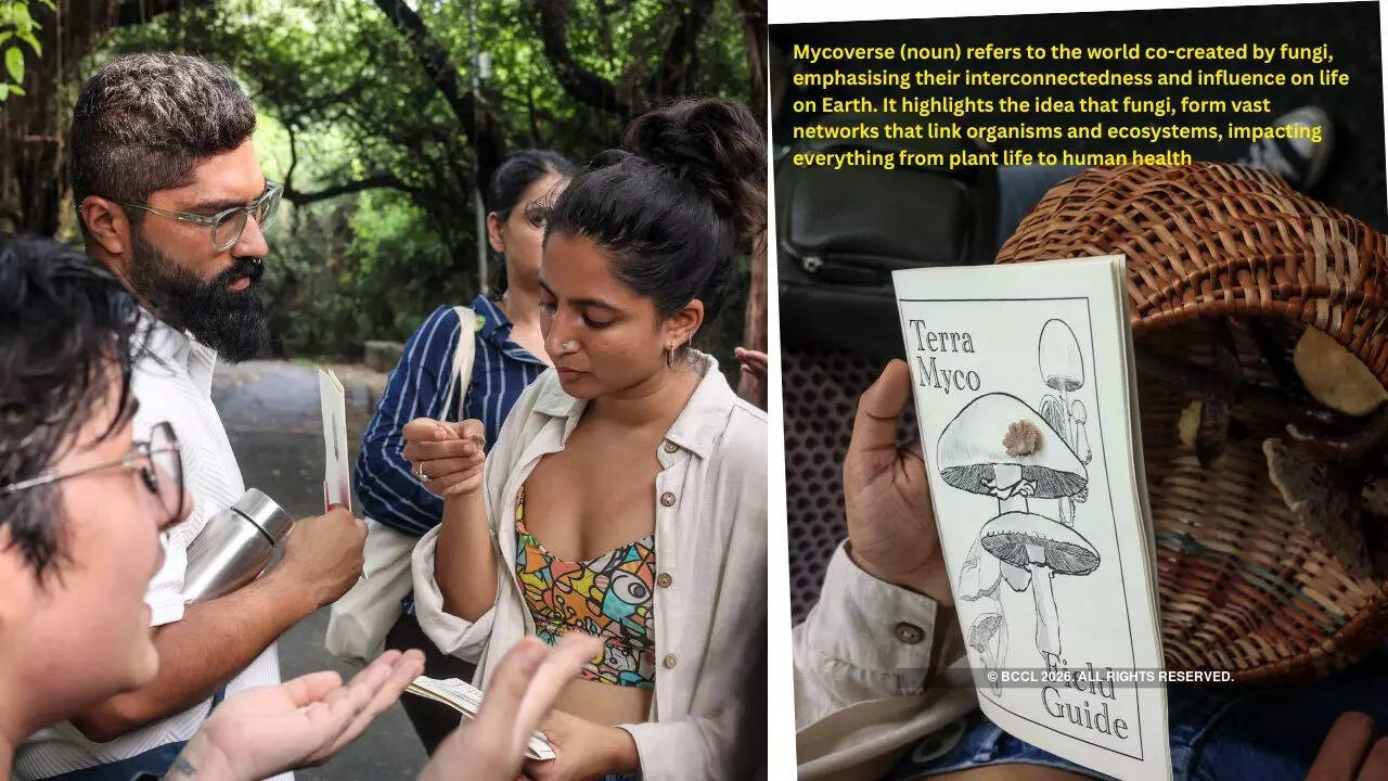 Natural builder Raghav Kumar and fermenter Sanchita Agarwal attended a fungi foray at Jahanpanah City Forest