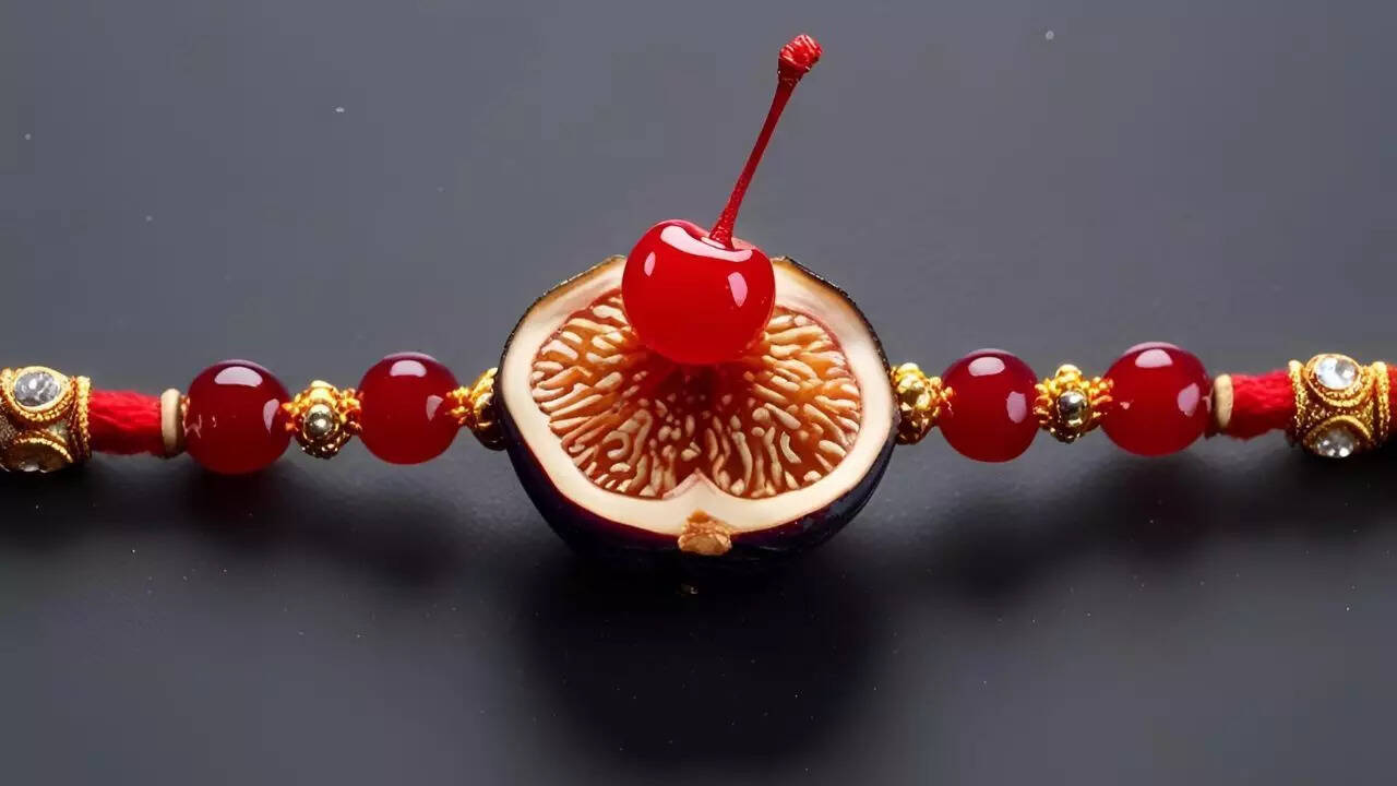 Dried fruit figs and cherry rakhi