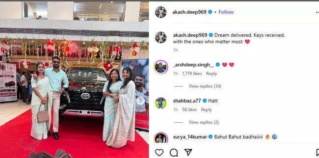 Image credit: Akash Deep's Instagram