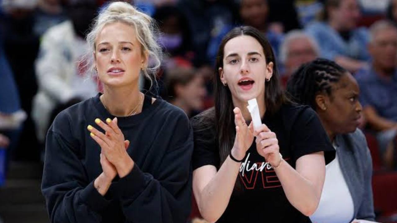 Sophie Cunningham and Caitlin Clark