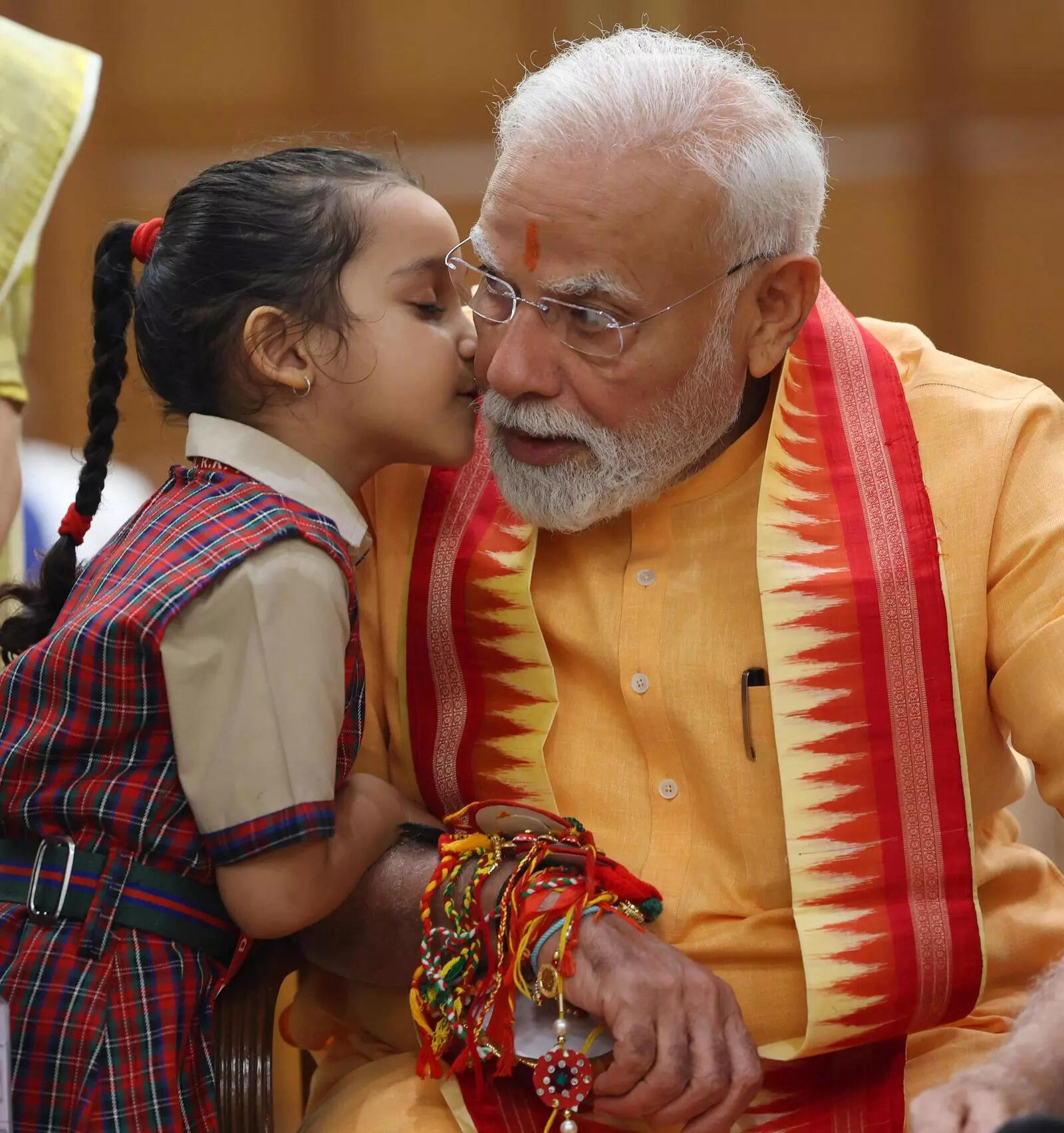 PM Modi celebrates Raksha Bandhan at his residence