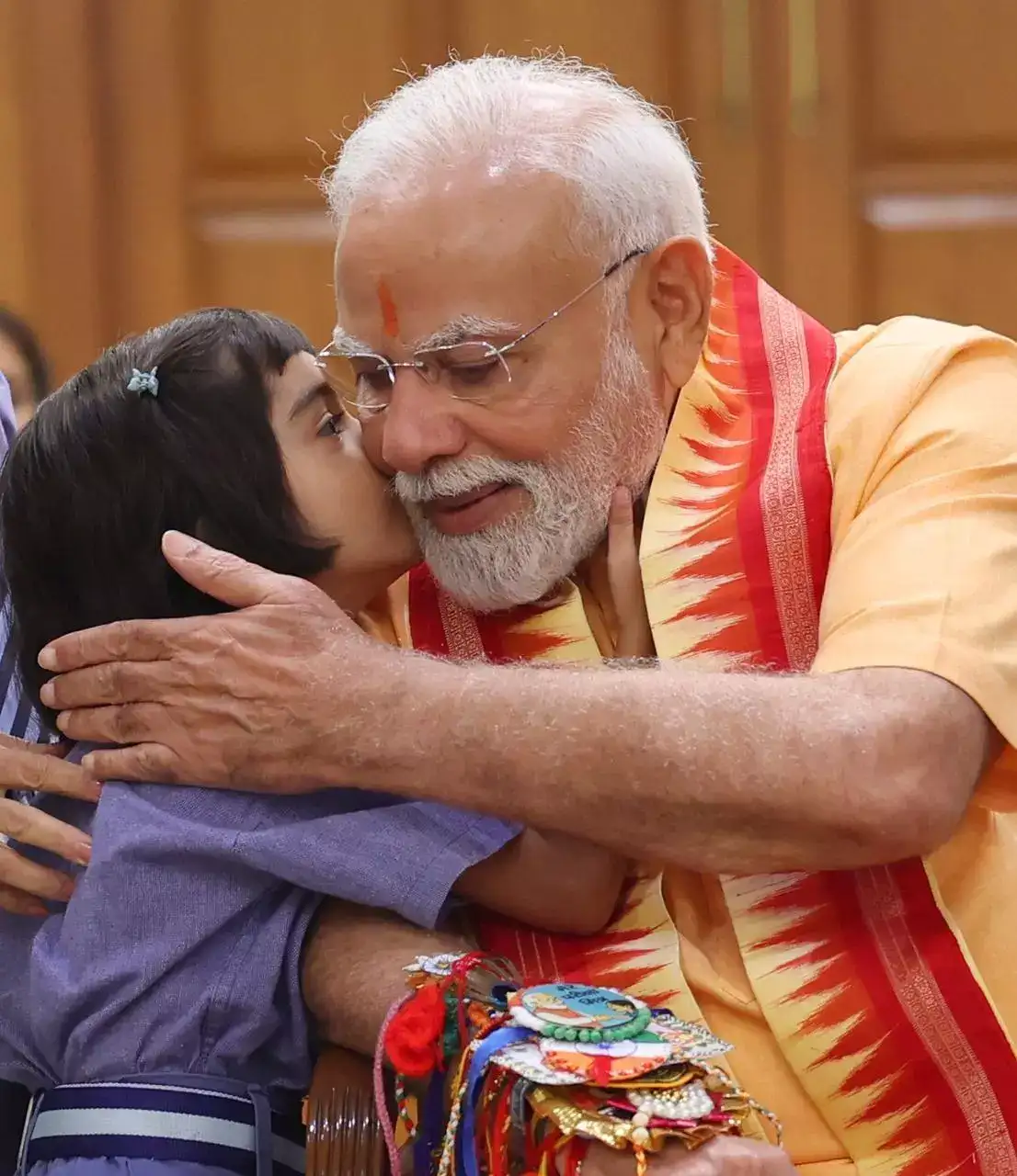 PM Modi celebrates Raksha Bandhan at his residence