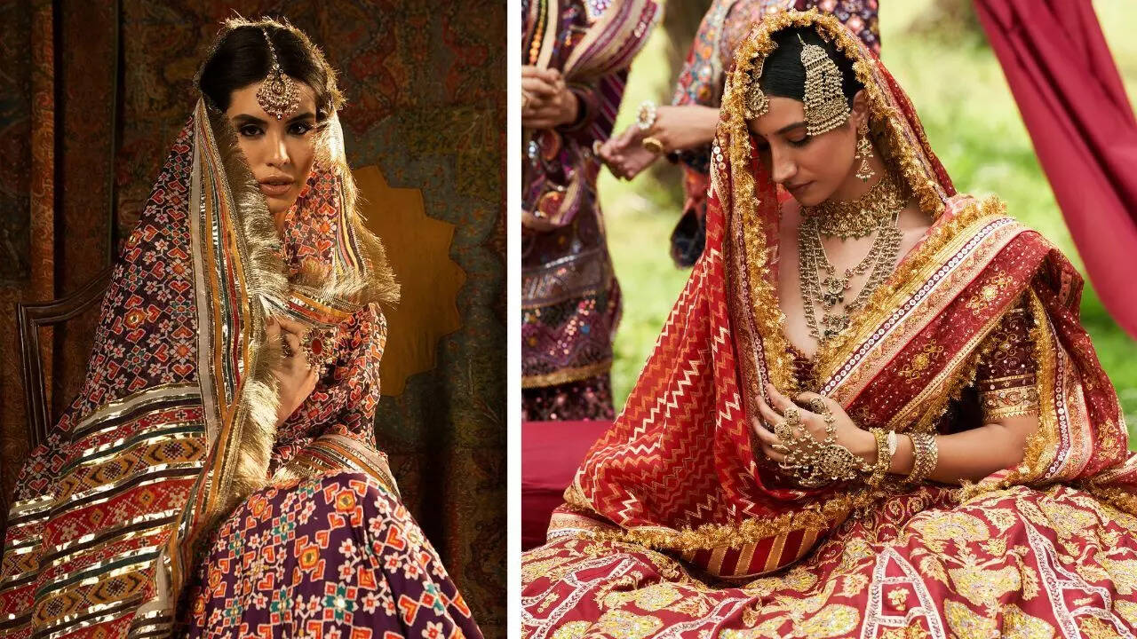'Kiran lace is no longer considered tacky or excessive; it has become a symbol of nostalgia and grace' (Pics: @mayyurgirotracouture)