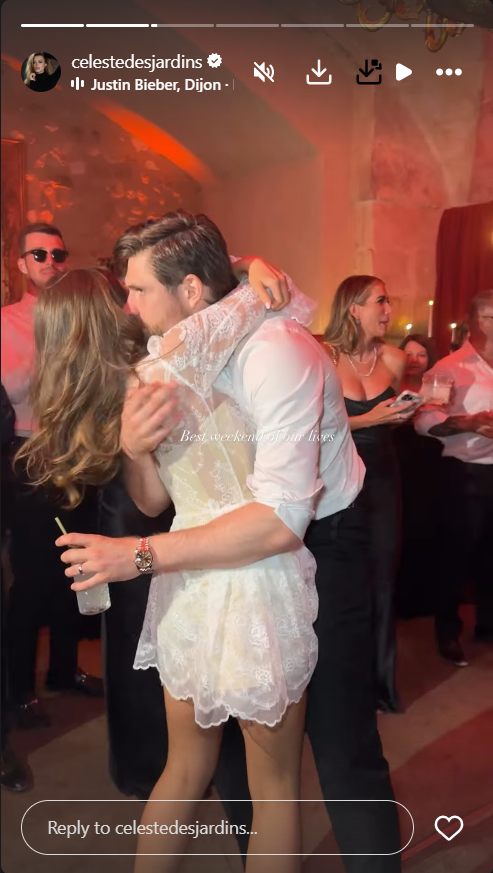 Leon Draisaitl and Celeste Desjardins