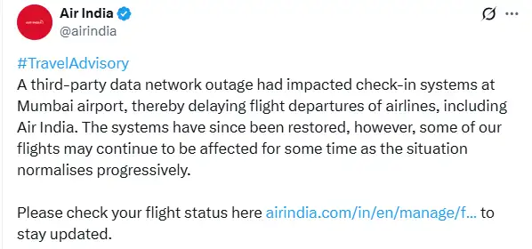 Air India tweet Air India tweet