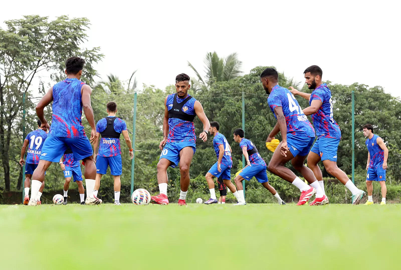 FC Goa players during the training session