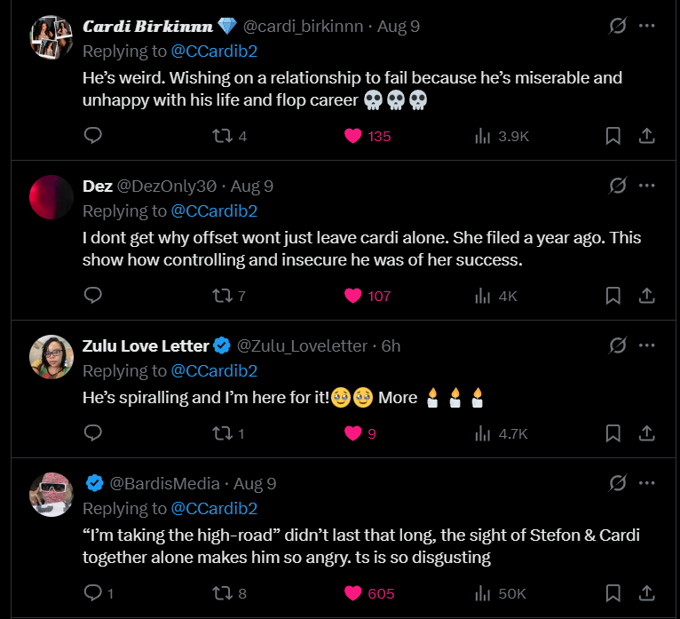 Offset gets brutally trolled.(Image via X) Cardi B